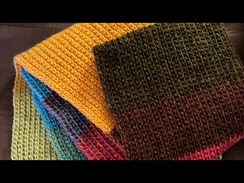 YO Tunisian Knit stitch - A Reversible and No curl Tunisian crochet stitch