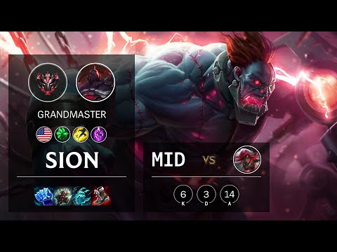 Sion Mid vs Katarina - NA Grandmaster Patch 11.16