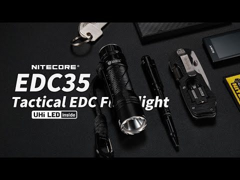 Nitecore EDC35 Taktinis žibintuvėlis, 5000 lm, iki 550 m, 6000 mAh, USB-C, IP68