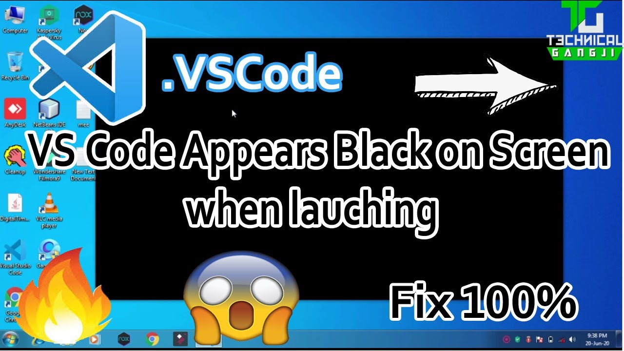 VS Code Appears Black on Screen when lauching