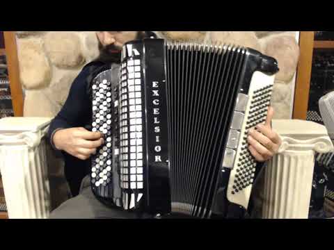 4947 - Black Excelsior Model 921 Chromatic Button Accordion C LMMM 92 120 $3999