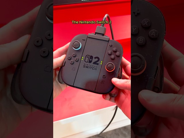 Vídeo relacionado con JEMDO Soporte de Carga Joy Con 2 Magnético Compatible con Nintendo Switch 2, Grip con LED y Cable USB C, Mando Switch 2 Ergonómico Portátil Negro