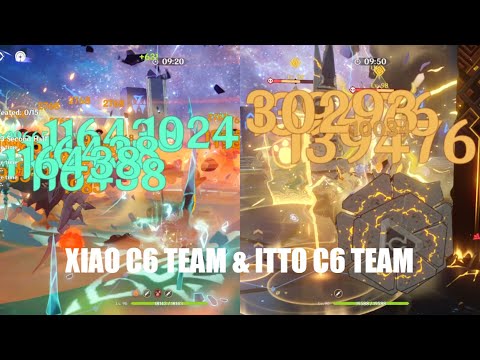 3.3 New Abyss Xiao C6 & Itto C6 Floor 12 Speed Run - Genshin Impact