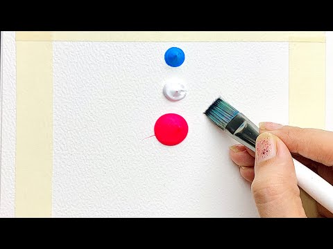 Pink Toned Sunset Painting | Step by Step Landscape for Beginners