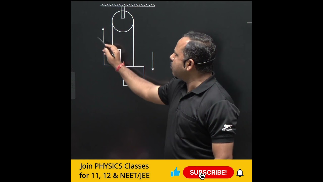 Pully Block concept | Acceleration and Tension in rope| Newton's Laws of Motion | 11 Physics #shorts