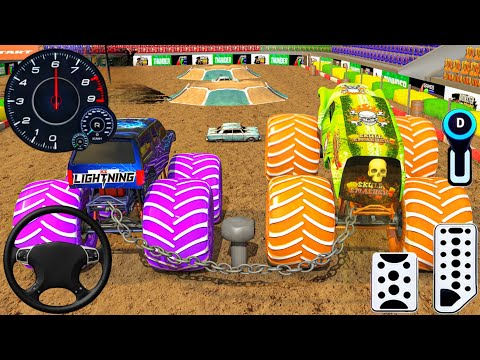 US Monster Truck Driving 3D - Impossible Car Mega Stunts Ramp Simulator - Android GamePlay