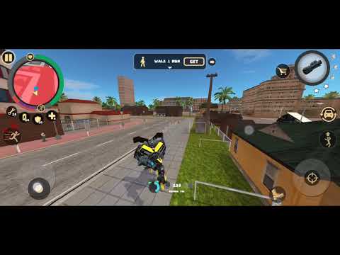 Rope Hero Vice Town - Robot Car Accident