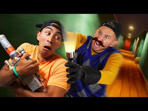 NERF Hello Neighbor In Real Life Challenge! Video
