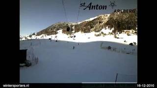 preview picture of video 'Ski Arlberg Nasserein webcam time lapse 2010-2011'