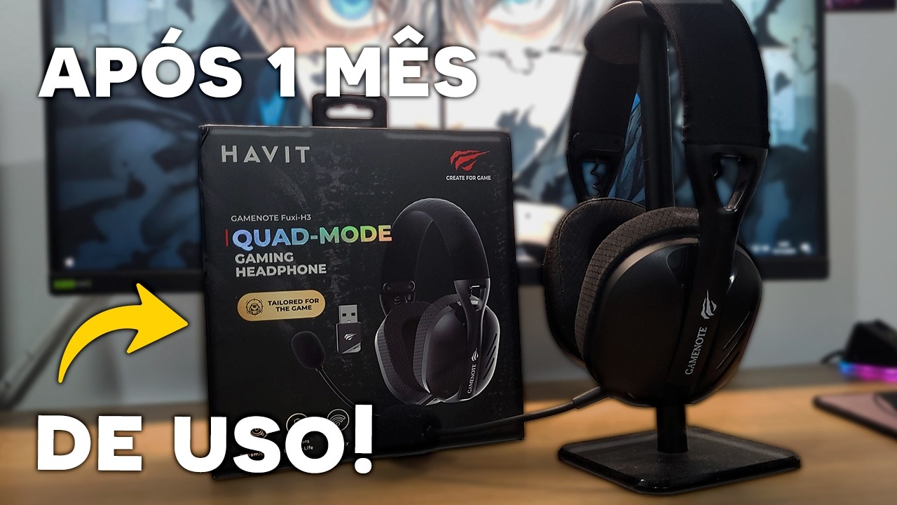 Passei 1 Mês Usando o Headset Havit Fuxi H3  – Review Fone Sem fio Custo Benefício 2024
