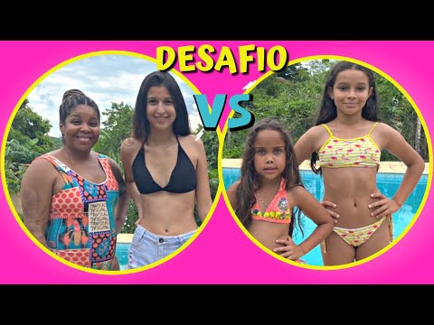 DESAFIO  DA PISCINA COM ELAS BRINCANDO NA PISCINA GIGANTE