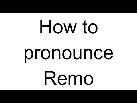 How to Pronounce Remo (Italian)
