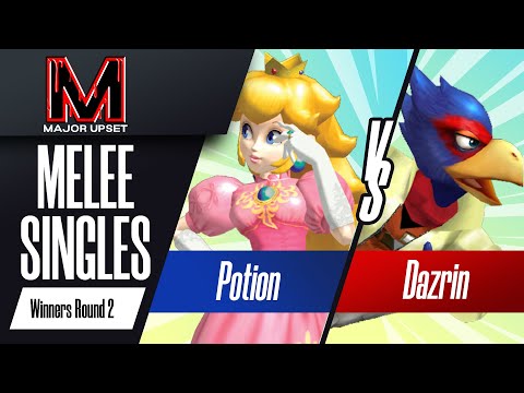 Potion (Peach) vs Dazrin (Falco) - Melee Singles Winners Round 2 - MAJOR UPSET