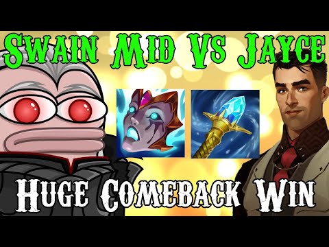 (Swain Mid) Huge Comeback Game vs Jayce Mid! League of Legends Swain Season 12