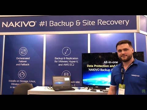 VMworld 2018 US - at NAKIVO, Anton Shelepchuk highlights NAKIVO v8.0 features