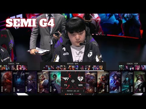 T1 vs GEN - Game 4 | Upper Final LoL MSI 2025 Main Stage | T1 vs Gen.G G4 full