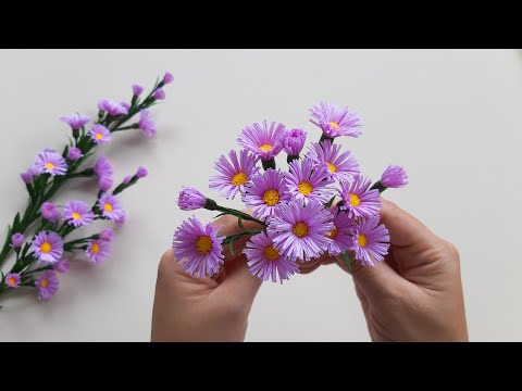How To Make Aster Paper Flower / Paper Flower / Góc nhỏ Handmade