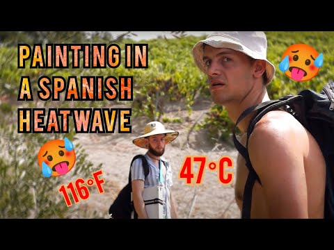 We Painted in an EXTREME Heatwave in Spain - Vineyard Plein-Air Painting