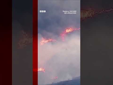Video | The Kenneth fire broke out on the border of Los Angeles and Ventura counties. #LA #BBCNews