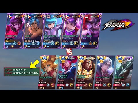 5 MAN ALL K.O.F SKIN vs PRO TRASHTALKER’S!! (they beat us😢)