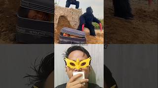 Let's Run There's a Gorilla 😱⁉️ #funny #funnyshorts #shorts 