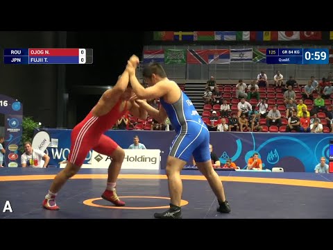 Qual. GR - 84 kg: N. OJOG (ROU) df. T. FUJII (JPN), 5-1