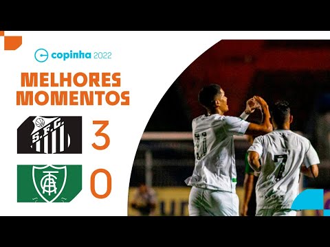 PEIXE NA FINAL | SANTOS 3 X 0 AMÉRICA-MG | MELHORES MOMENTOS | SEMIFINAL | COPINHA 22