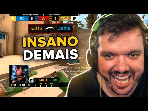 SAFFEE HUMILHOU O JAME E GAULES VAI A LOUCURA - Furia vs Outsiders (ex VP) - ESL Pro League S15