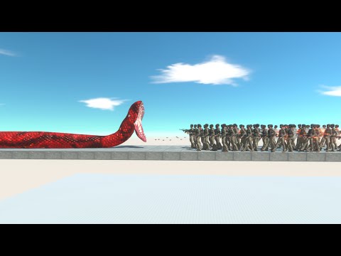 SKY BRIDGE TITANOBOA vs ARMIES - Animal Revolt Battle Simulator