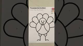 Free thanksgiving color by number printable coloring page for kids
