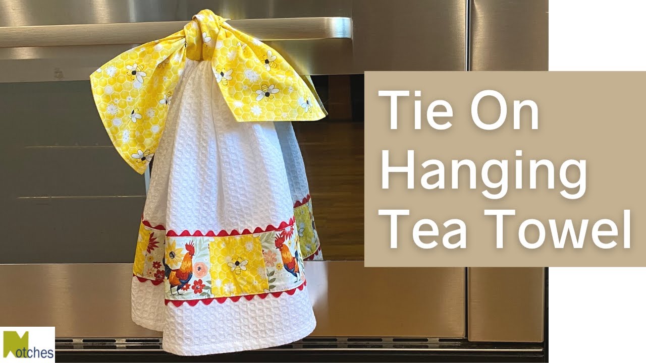 Pretty Tie On Tea Towel - Easy DIY Gift Idea