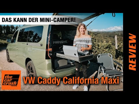 VW Caddy California Maxi (2021) Das kann der Mini-Camper! Fahrbericht | Review | Test | Küche | Bett