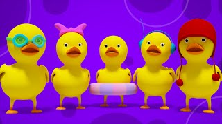 Five Little Ducks | 3D Nursery Rhymes  | Kids Songs | Children's Music Video | kids tv