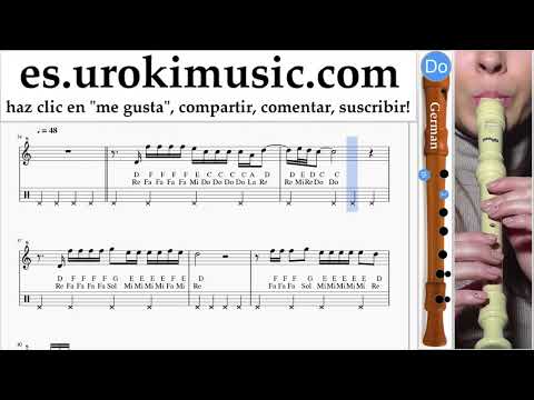 Como Tocar flauta dulce G. Ozuna - Siguelo Bailando Tablatura um-i927