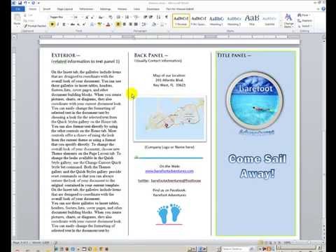 Word: How to create and design a brochure