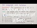 What Is The Complement Of A Set
