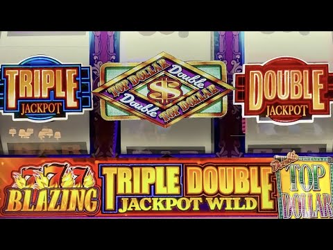 Huge Wins, Line Hits and Bonuses!! Blazing 7s Triple Double Jackpot Wild | Double Top Dollar