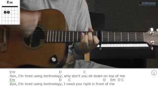 How to play Ayo Technology with Milow (Guitar lesson)