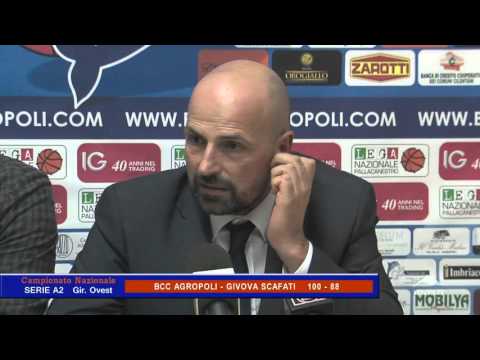BCC AGROPOLI  Vs GIVOVA SCAFATI BASKET  100 - 88  Sala Stampa
