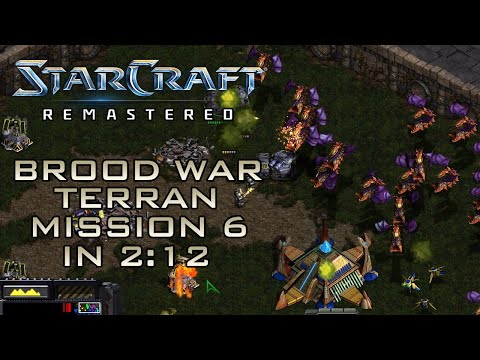 StarCraft Remastered Broodwar Terran Mission 6: Emperor's Flight (Speedrun / Walkthrough)