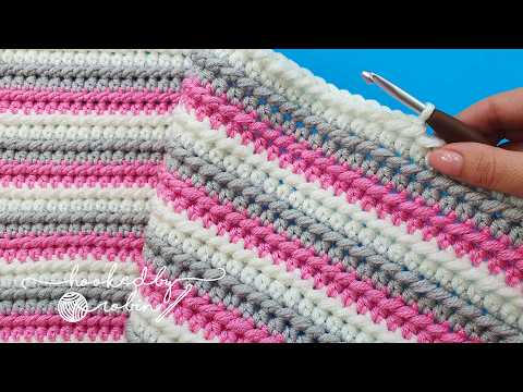 How To Crochet An Easy Stitch - Ideal For Blankets! 🧶