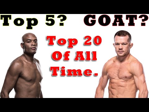 The Top 20 MMA Fighters of All Time, but Robberies are Reversed.