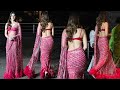 Kriti Sanon Show Her Belly Button In Transparent Saree With Ekta Kapoor Sonam Kapoor Diwali Bash
