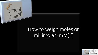 how to weigh to have mol and solution in millimolar