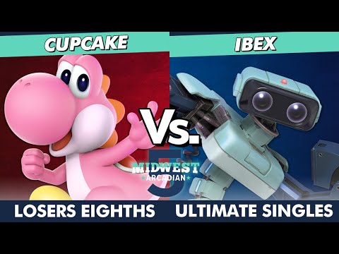 Midwest Arcadian 5 Losers Eighths - Cupcake (Yoshi) Vs. IBEX (R.O.B.) SSBU Ultimate Tournament