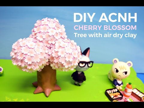 Small Animal Crossing Cherry Blossom Tree With Air Dry Clay : 8 Steps (with  Pictures) - Instructables