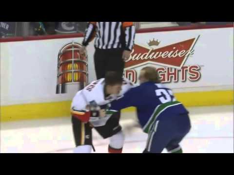 Calgary Flames v Vancouver Canucks Brawl - January 18 2014