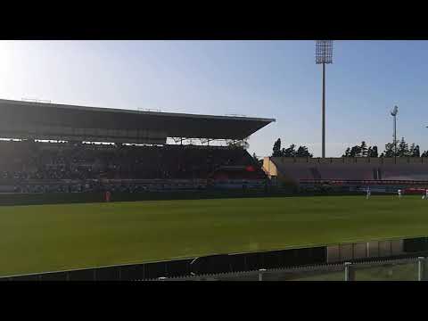 Hamrun fans and players celebration. Hamrun-Valletta. 27.04.19.