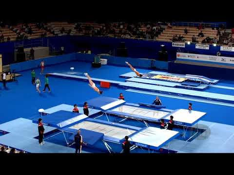 Spain 1 (ESP) W - 2019 Trampoline Worlds, Tokyo (JPN) - Qualification Synchro R2