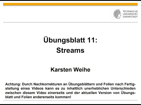 Übungsblatt 11 Streams